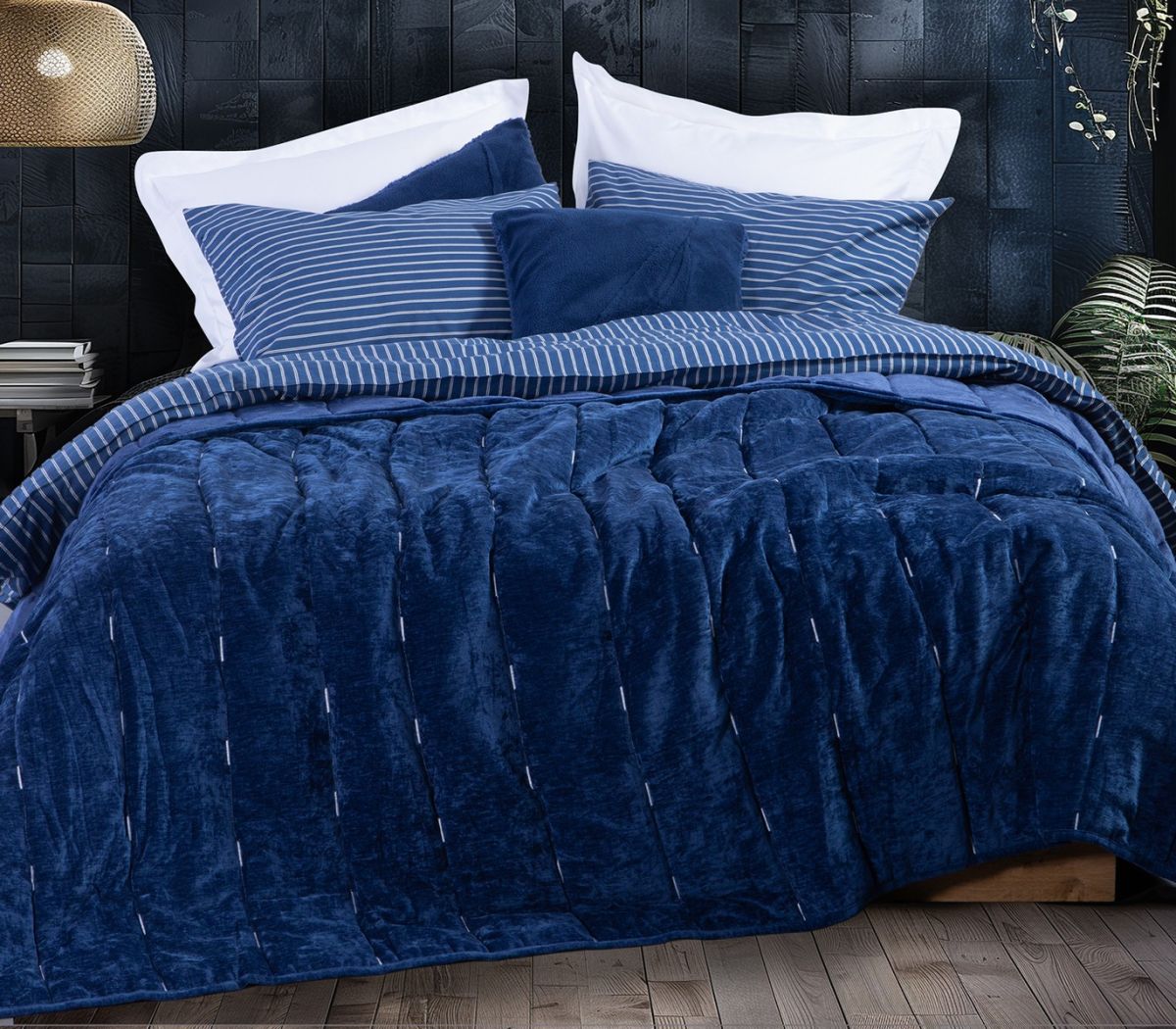 Κουβερτοπάπλωμα υπέρδιπλο Nau Coast true navy nef nef homeware