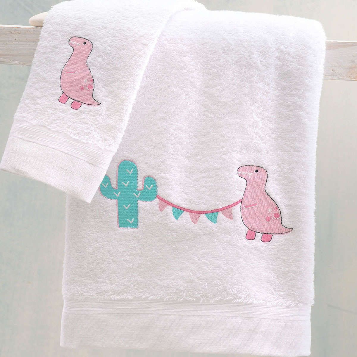 Παιδικές πετσέτες σετ 2τμχ Diego pink rythmos